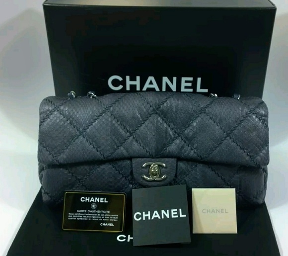 CHANEL Handbags - 🐍CHANEL Exotic Water Snakeskin Flap Shoulder Bag